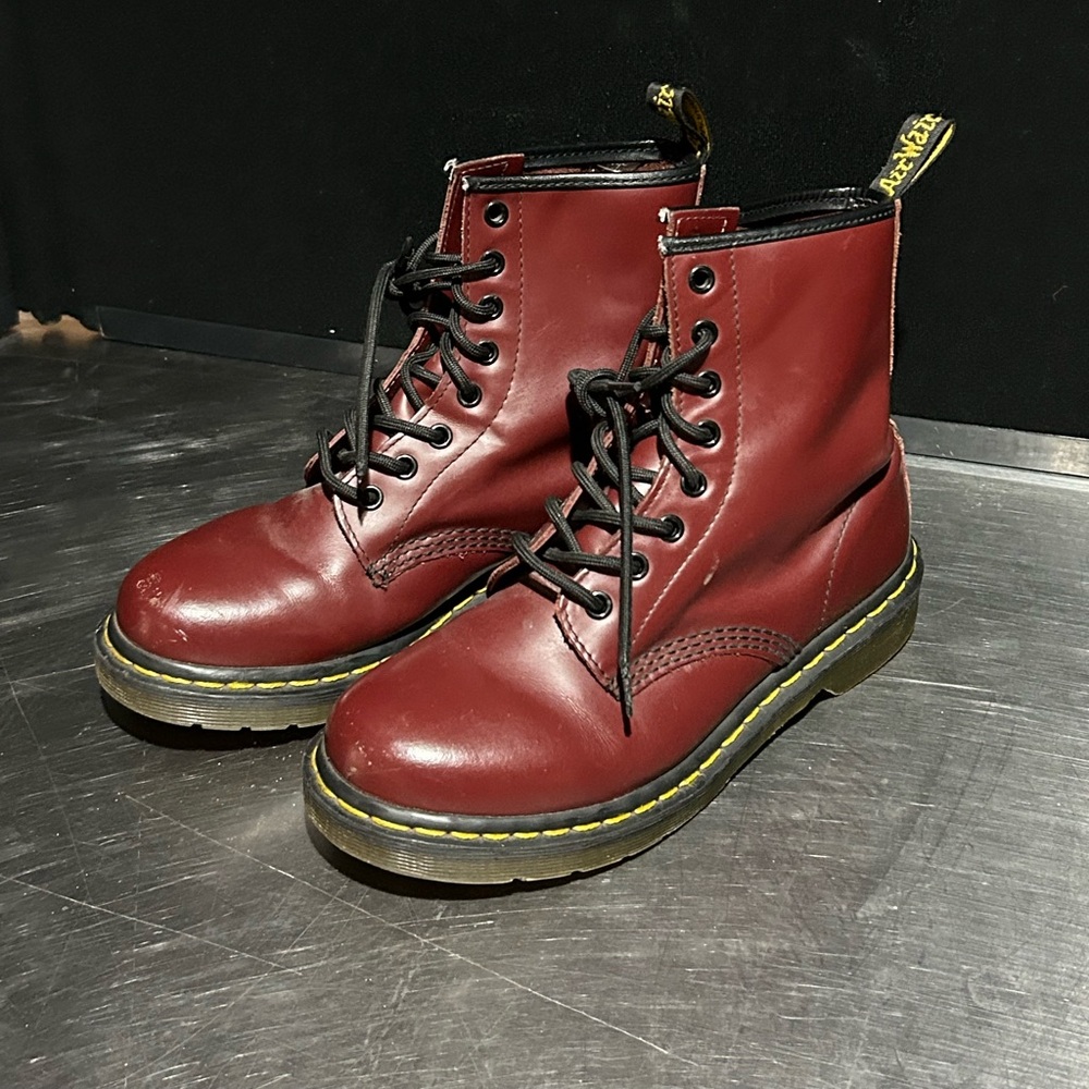 Dr. Martens Cherry Red Leather Boots